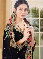 Irresistible Embroidered Vichitra Silk Traditional Saree