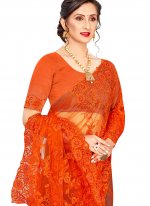 Irresistible Resham Orange Classic Saree
