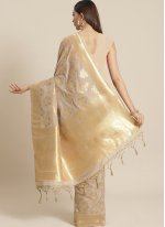 Irresistible Weaving Silk Beige Traditional Saree