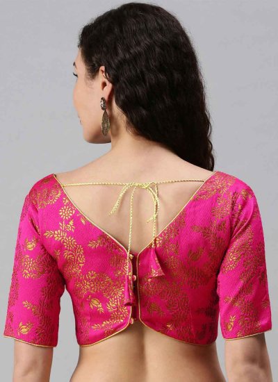 Jacquard Blouse in Pink 
                            Jacquard Blouse in Pink