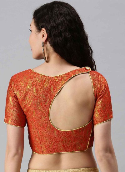 Jacquard Blouse in Red 
                            Jacquard Blouse in Red