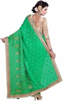Jacquard Classic Saree in Green