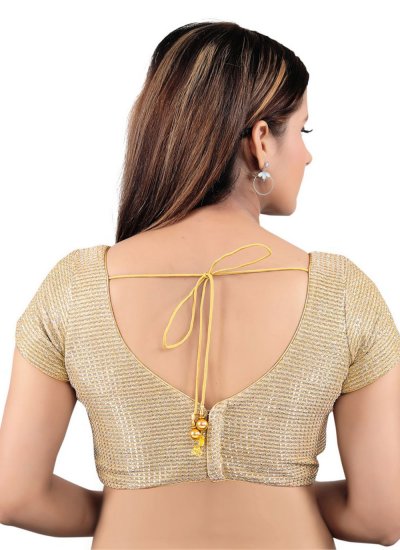 Jacquard Embroidered Gold Blouse