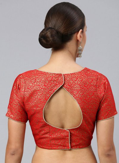 Jacquard Fancy Blouse in Red