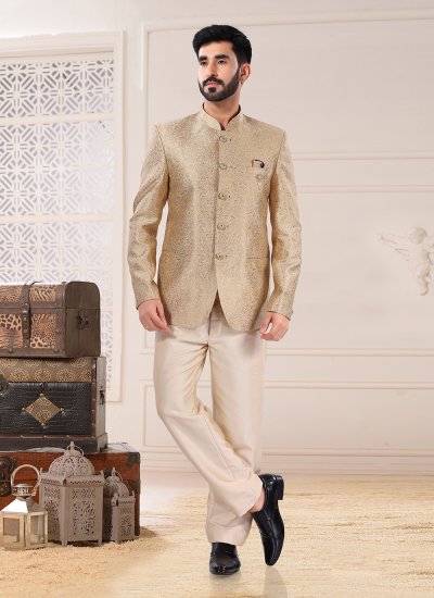 Mens Cream Wool 3 Pc Jodhpuri Suit With Breeches Pant - Etsy