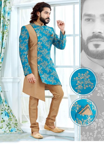 Jacquard Indo Western in Turquoise