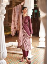 Jacquard Purple Salwar Suit