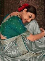Kajal Aggarwal Fancy Fabric Embroidered Traditional Designer Saree