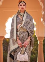 Kanchipuram Silk Contemporary Style Saree in Multi Colour