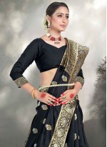 Kanjivaram Silk Black Trendy Saree