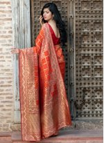 Latest Banarasi Silk Red Traditional Saree