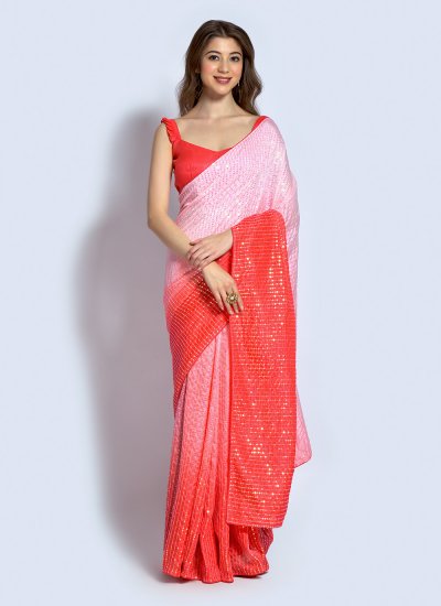 Latest Sequins Shaded Saree