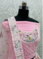 Lavish Pink Dori Work Georgette Designer Lehenga Choli