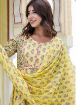 Lavish Yellow Ceremonial Readymade Salwar Suit
