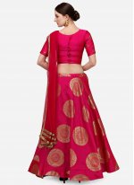 Lehenga Choli Fancy Banarasi Silk in Hot Pink