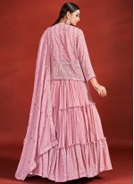 Lehenga Choli Sequins Georgette in Pink