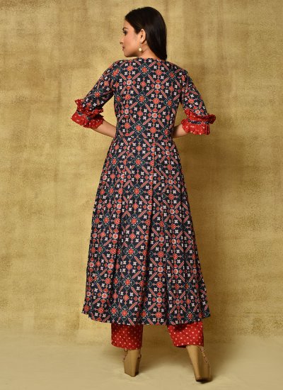 Lively Cotton Silk Readymade Anarkali Salwar Suit