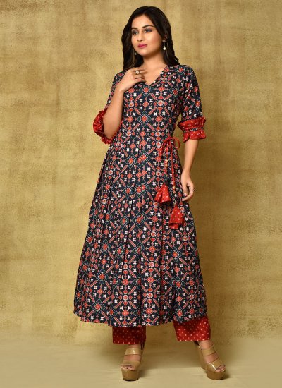 Lively Cotton Silk Readymade Anarkali Salwar Suit