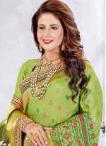 Lovely Art Silk Green Designer Traditional Saree