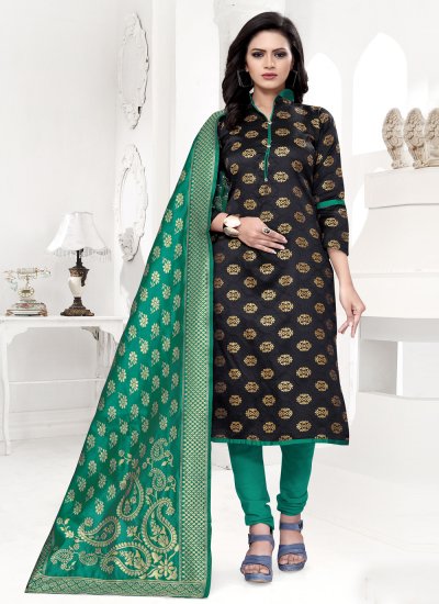 Lovely Banarasi Silk Ceremonial Churidar Salwar Suit