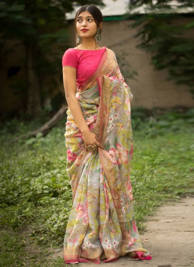 Lovely Multi Colour Ceremonial Classic Saree