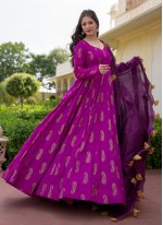 Lovely Purple Festival Readymade Suit