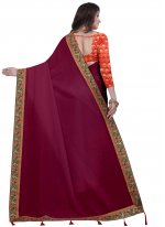 Magenta Color Traditional Saree