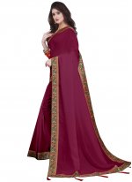 Magenta Color Traditional Saree