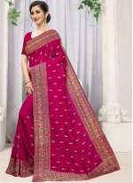 Magenta Silk Designer Traditional Saree
