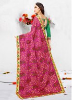 Magenta Silk Embroidered Classic Saree