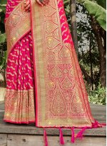 Magenta Weaving Banarasi Silk Designer Traditional Saree