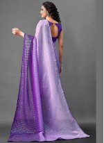 Magnetic Sequins Purple Shaded Saree