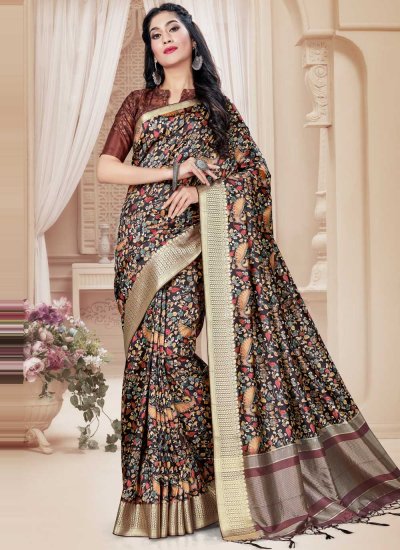 Magnificent Multi Colour Art Silk Contemporary Saree