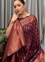 Magnificent Weaving Engagement Designer Saree