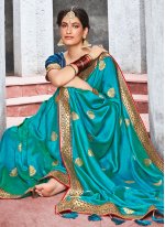 Majestic Lace Vichitra Silk Classic Saree
