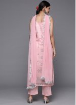 Majestic Pink Trendy Straight Salwar Suit