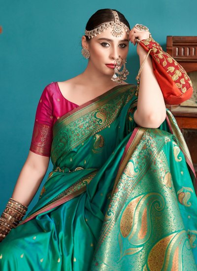 Majestic Weaving Silk Contemporary Saree