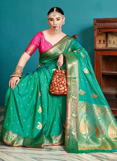 Majestic Weaving Silk Contemporary Saree