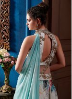 Marvelous Fancy Fabric Multi Colour Print Designer Gown