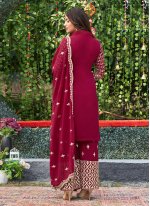 Marvelous Hot Pink Faux Georgette Trendy Designer Salwar Kameez