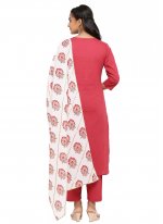 Marvelous Red Print Readymade Suit