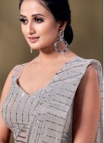 Masterly Fancy Grey Imported Classic Saree