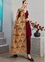 Masterly Faux Georgette Festival Jacket Style Suit