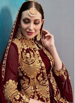 Masterly Faux Georgette Festival Jacket Style Suit