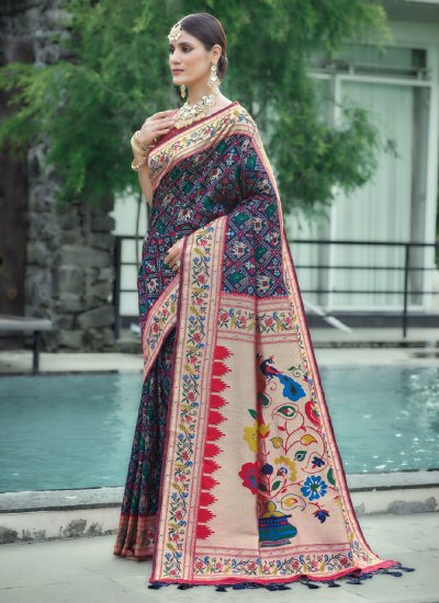
                            Masterly Woven Engagement Trendy Saree