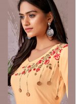 Mesmeric Embroidered Party Party Wear Kurti