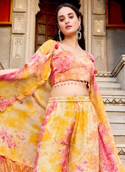 Mesmeric Print Silk Multi Colour Readymade Salwar Kameez