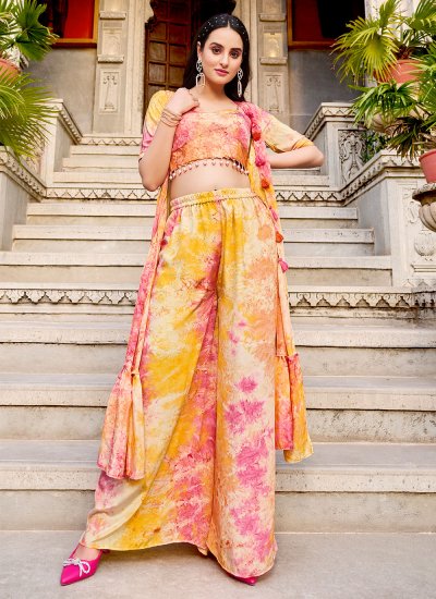 Mesmeric Print Silk Multi Colour Readymade Salwar Kameez