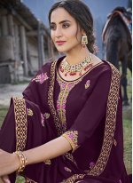Mesmerizing Faux Georgette Ceremonial Trendy Salwar Suit