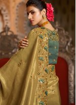 Miraculous Fancy Fabric Brown Traditional Designer Saree